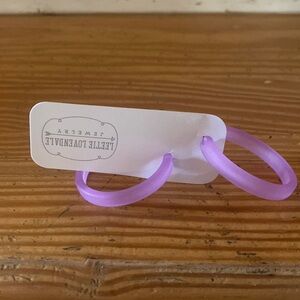 KEIRA FROSTED HOOP EARRINGS by Leetie love dale jewelry